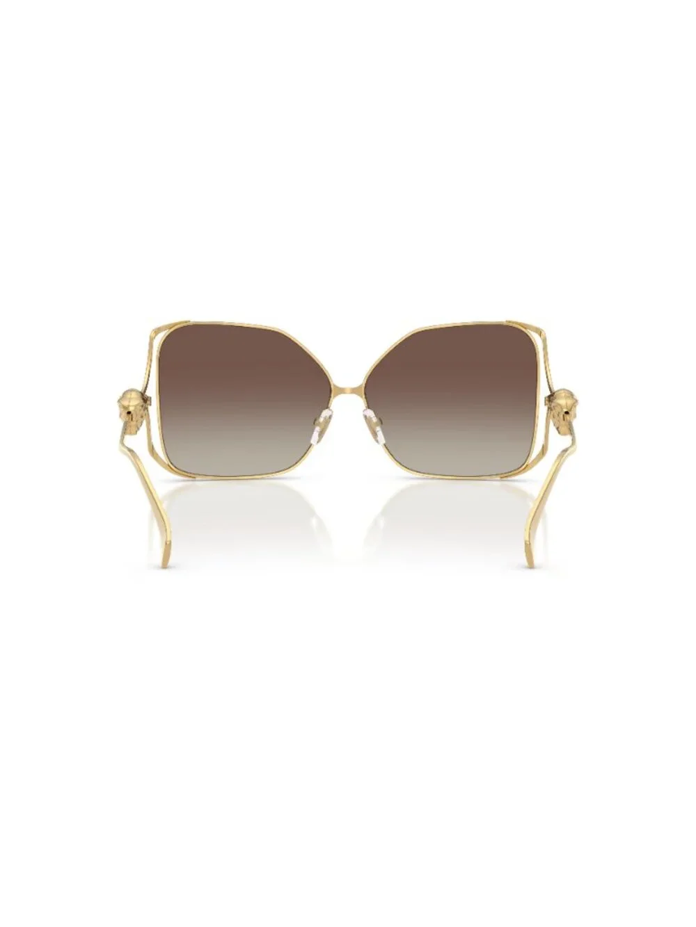 New Versace Women's Sunglasses Gold Brown Lens Metal Frame VE2288 1002B8 62